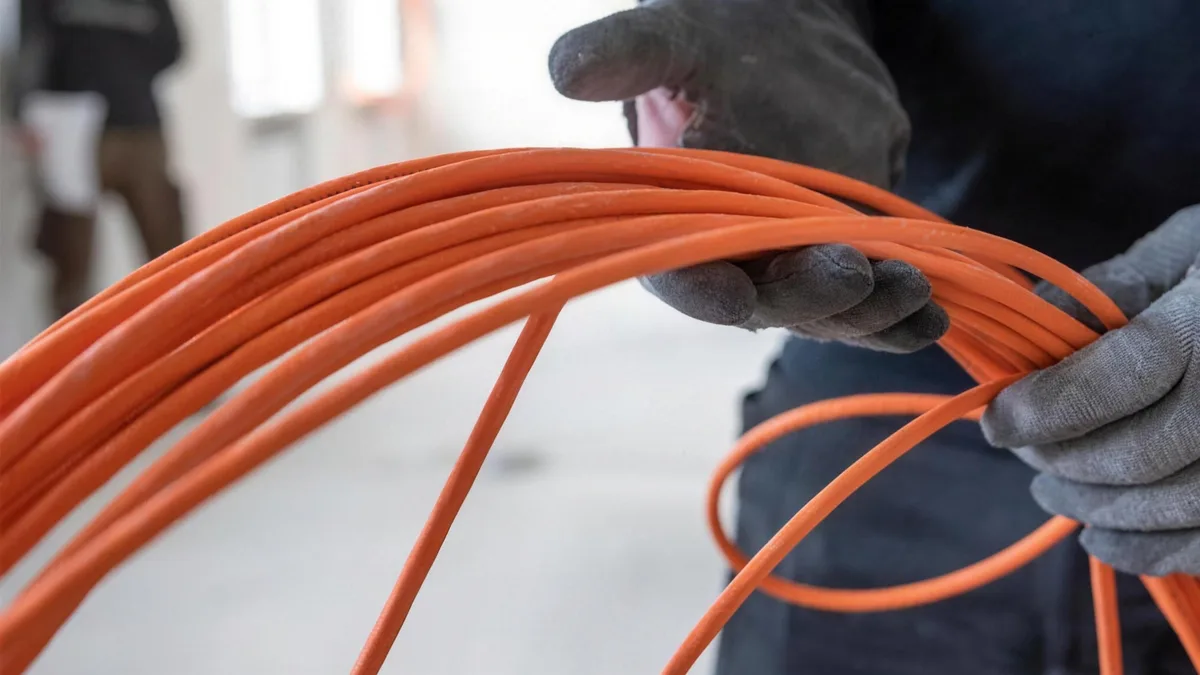 Elektroinstallation mit Verteilung in einem Raummodul