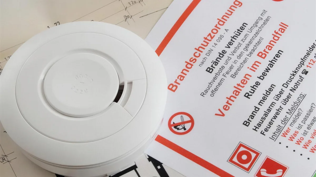 Brandschutztechnik in einem Raummodul