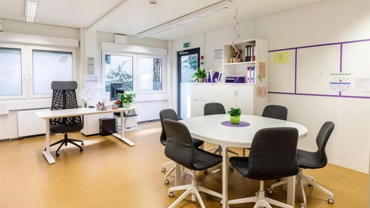 Büro- und Personalraum einer modularen KiTa