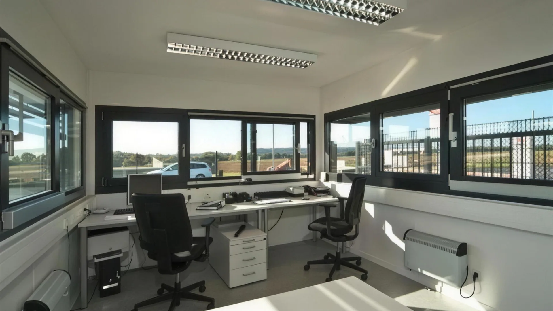 Bürocontaineranlage von Container Rent Petri mit modernem Innenausbau