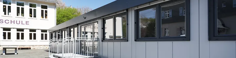 Temporäre Schulcontainerlösung für die Grundschule Eibach